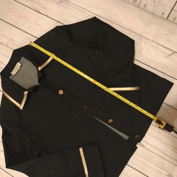 St John Sport by Marie Gray Black Denim Jacket - Picture 3 of 8